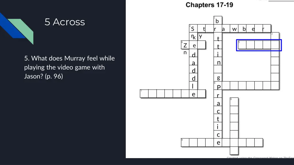 5 across