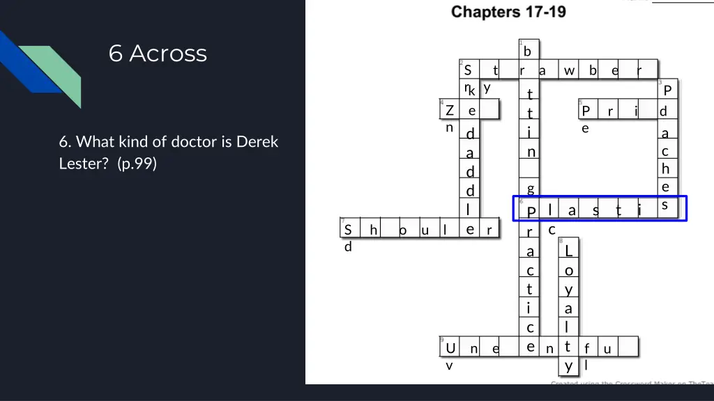 6 across 1