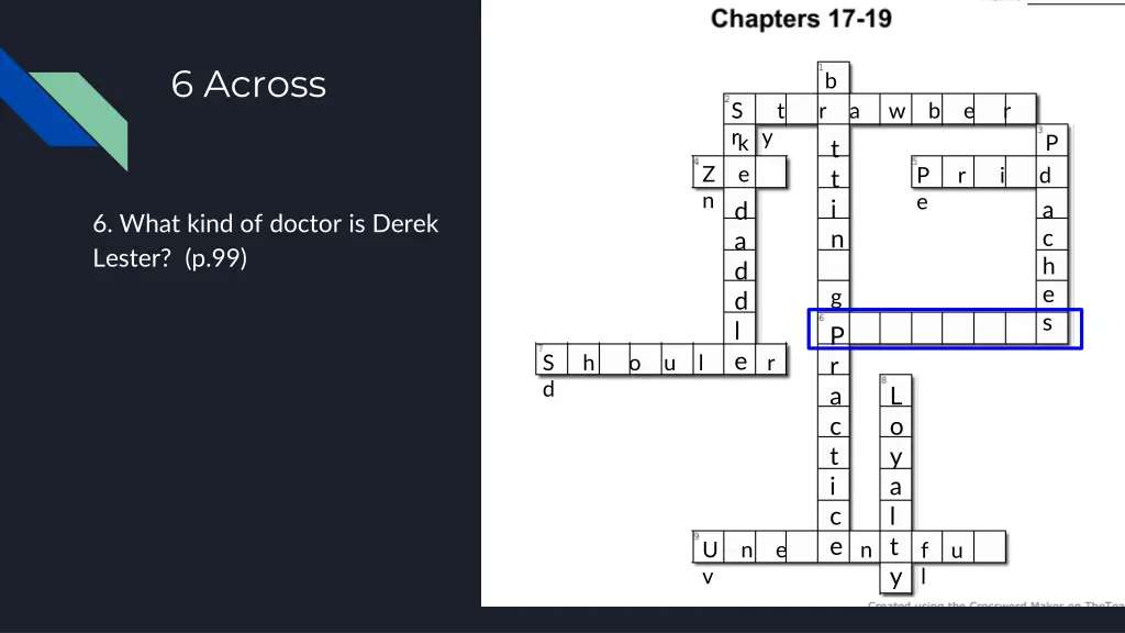6 across