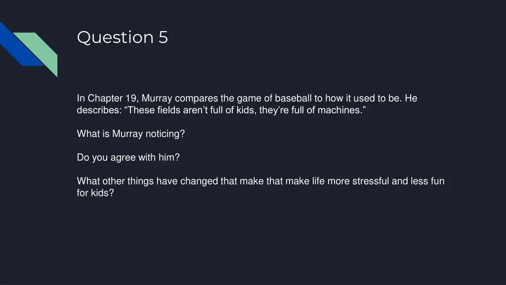 question 5