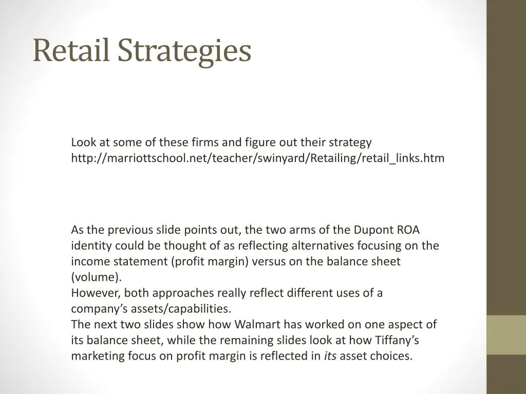 retail strategies