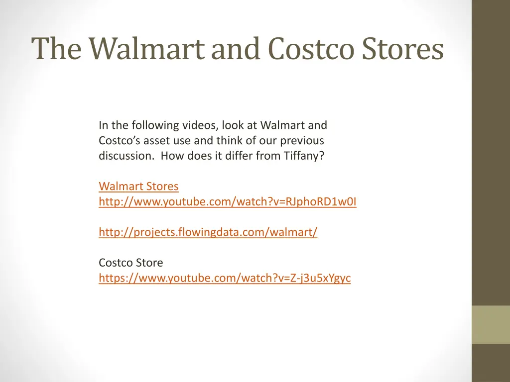 the walmart and costco stores