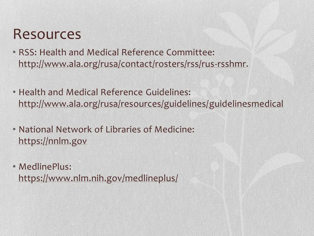 resources rss health and medical reference