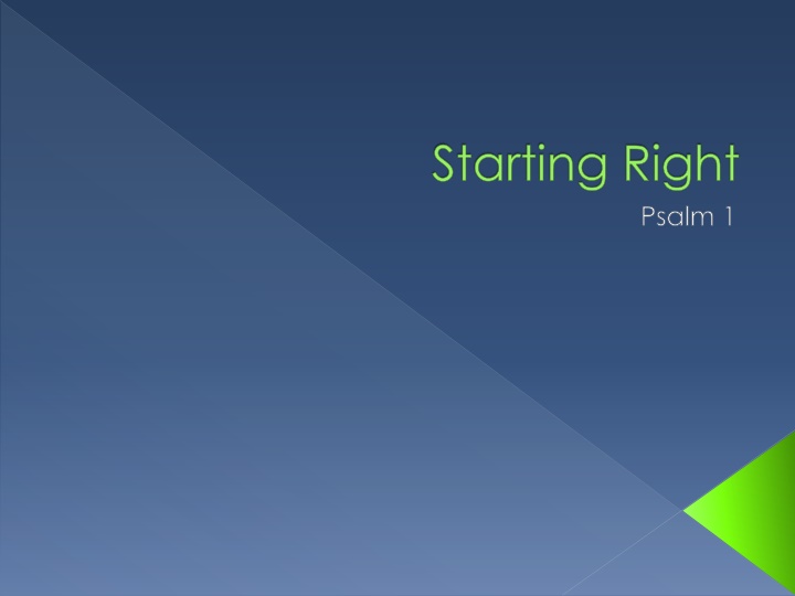 starting right