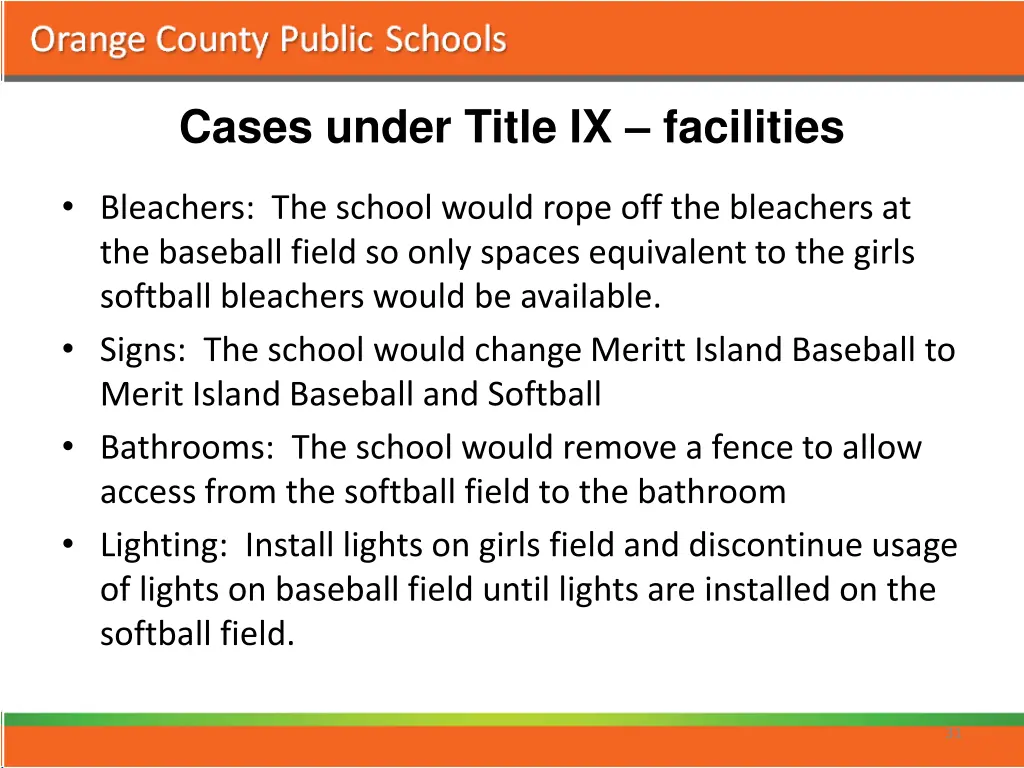 cases under title ix facilities 4