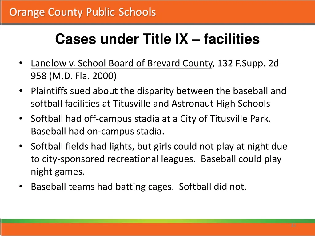 cases under title ix facilities 6