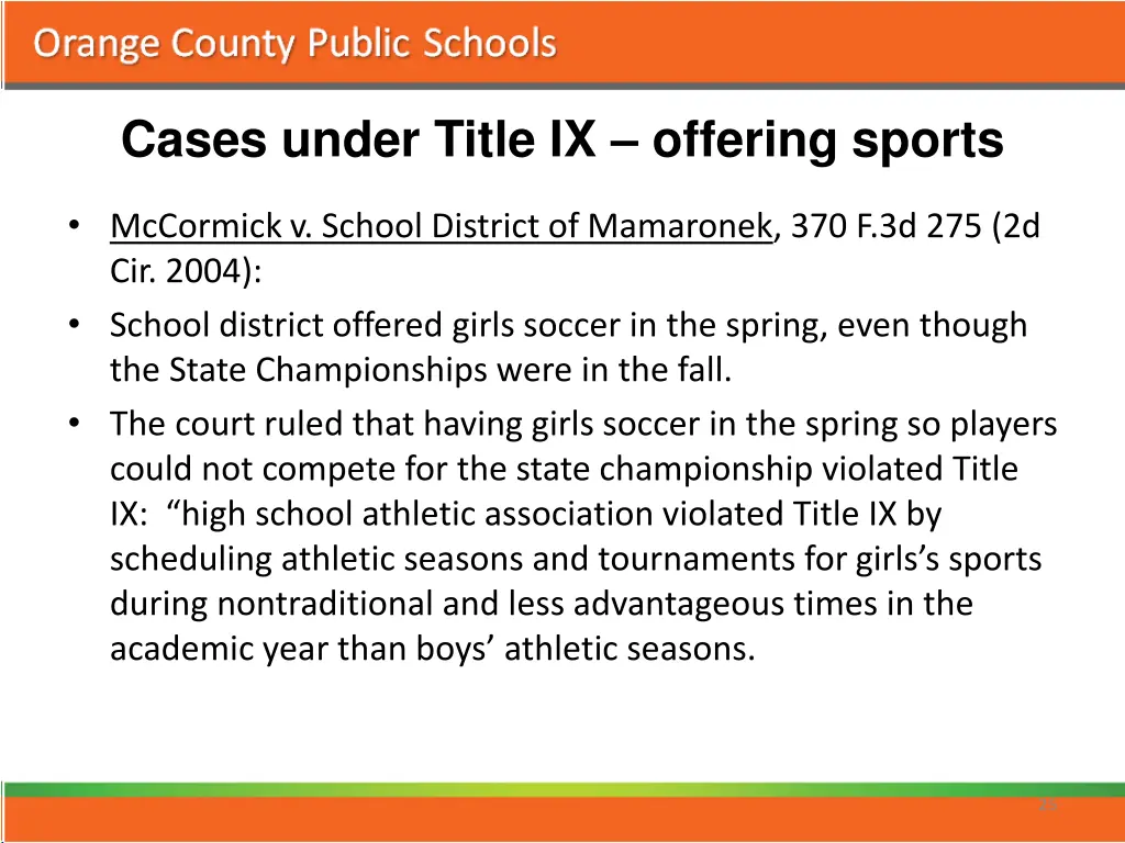 cases under title ix offering sports 3