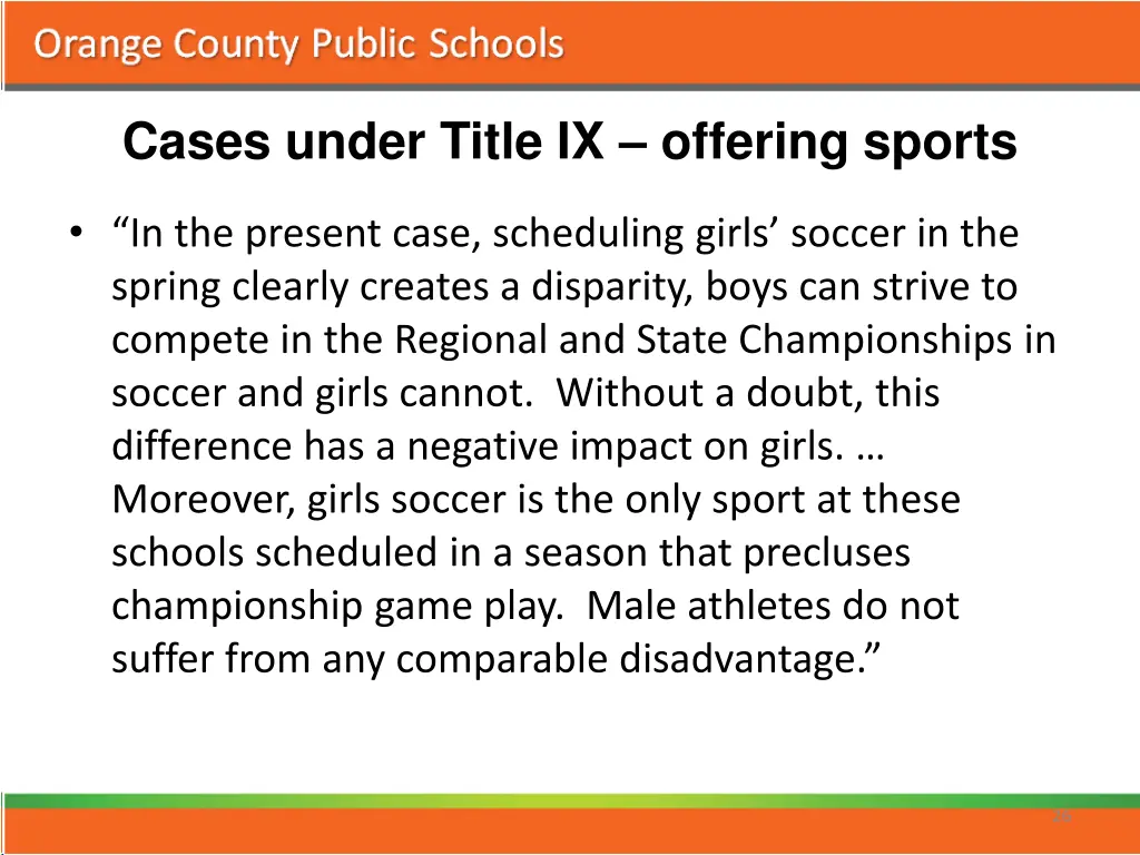 cases under title ix offering sports 4