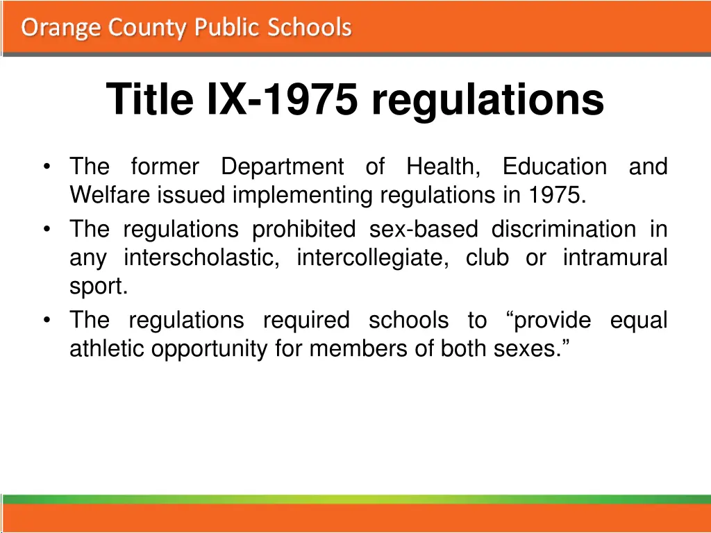 title ix 1975 regulations