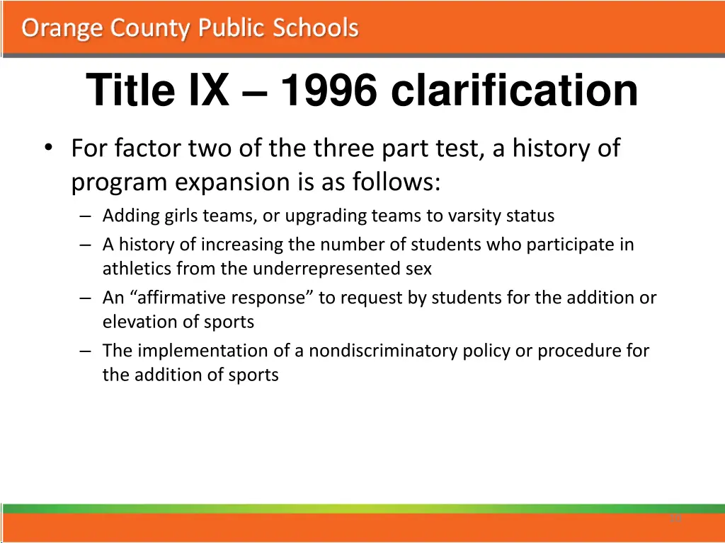 title ix 1996 clarification 1