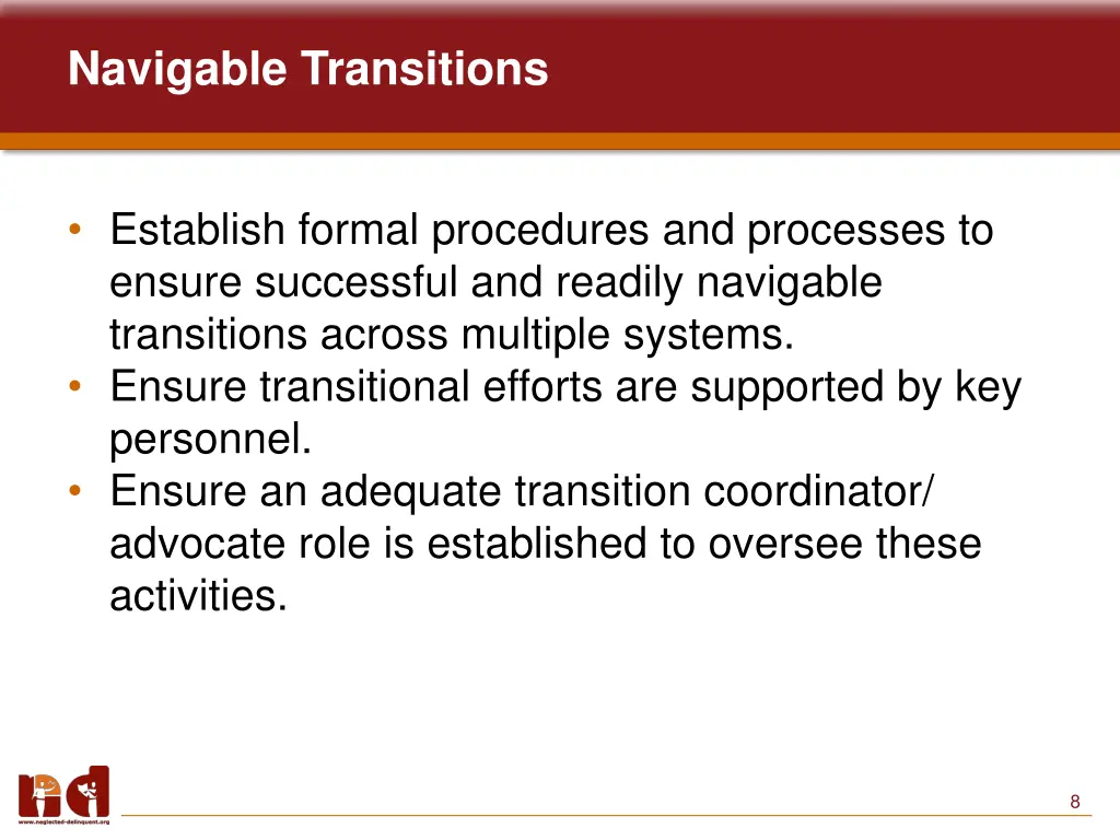 navigable transitions