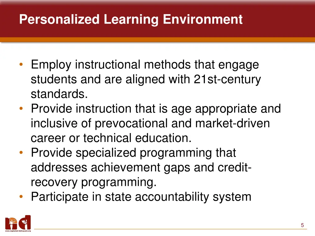 personalized learning environment