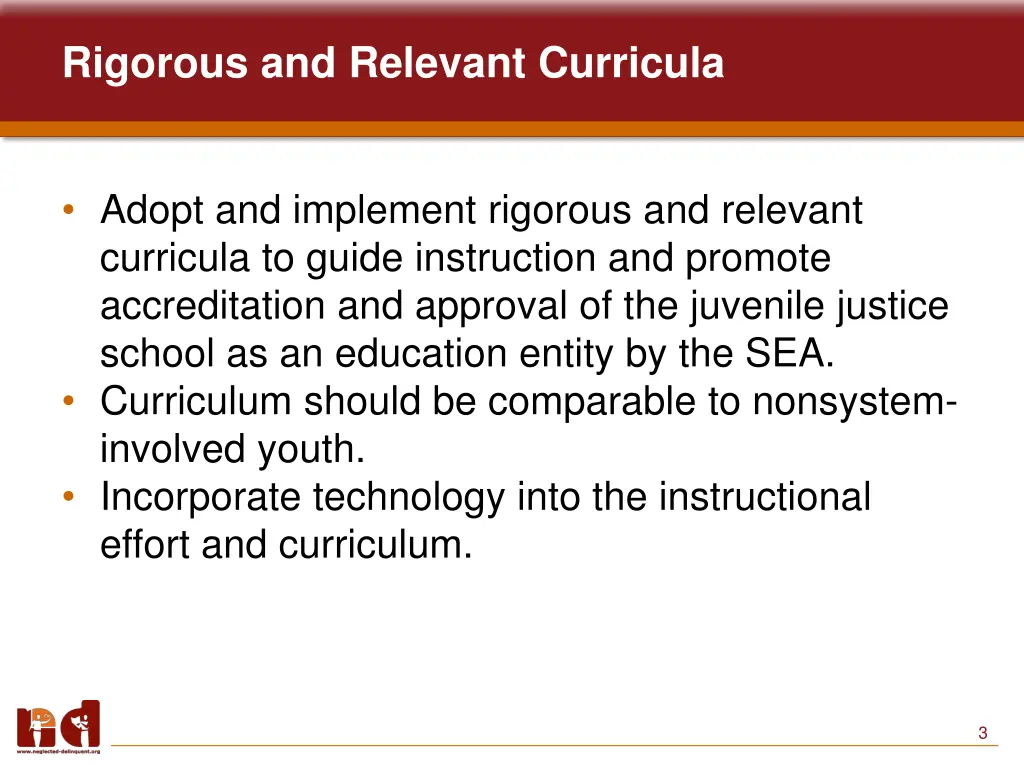 rigorous and relevant curricula