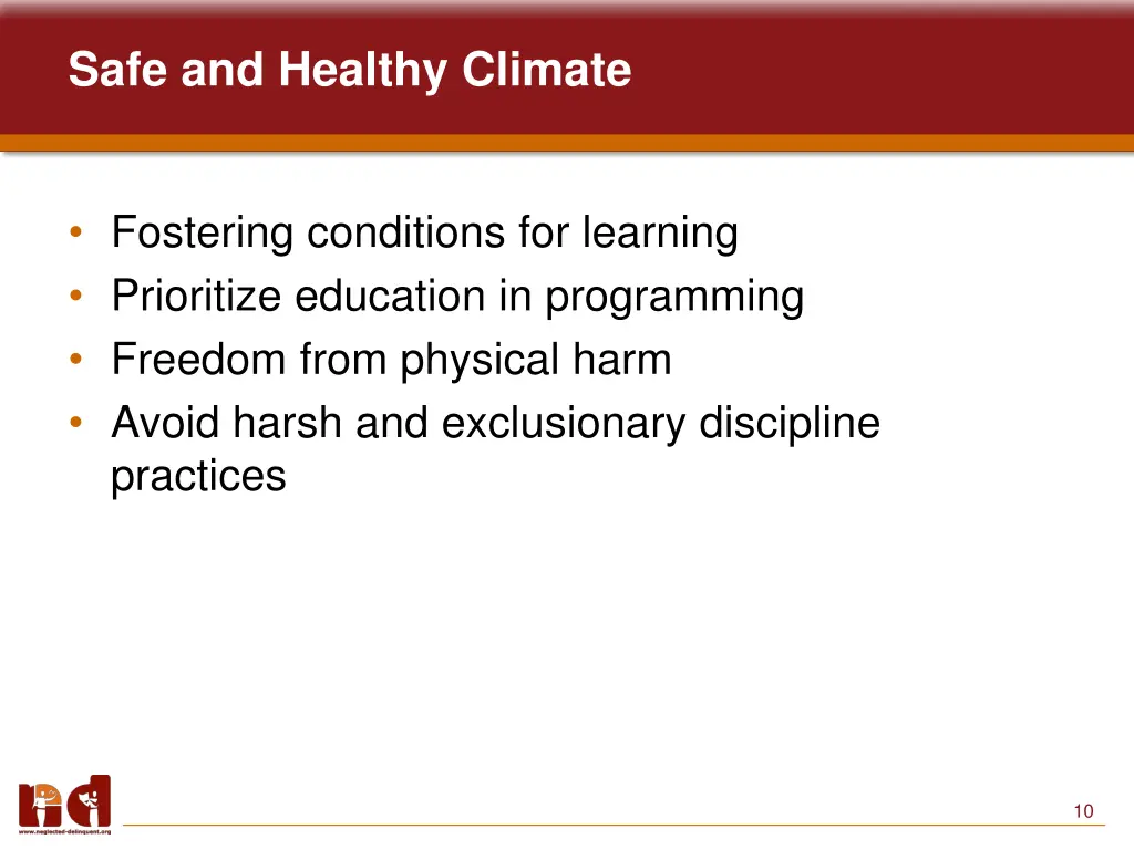 safe and healthy climate