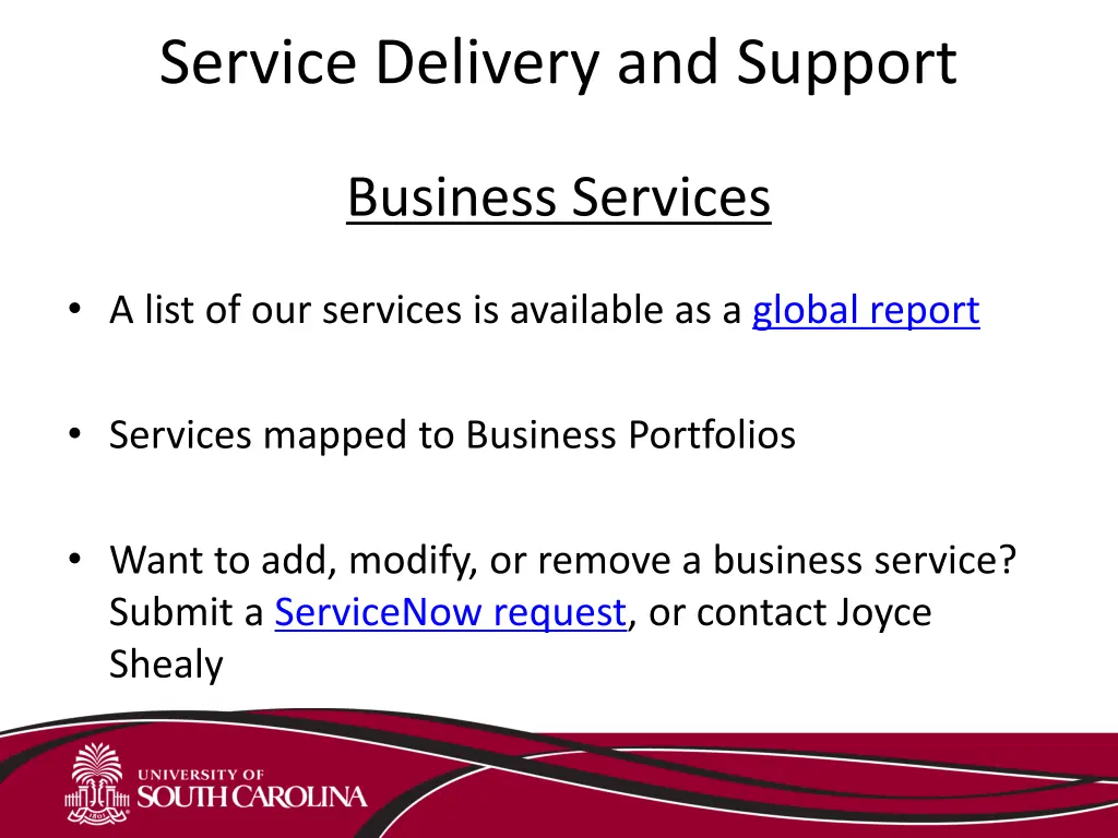 service delivery and support 1