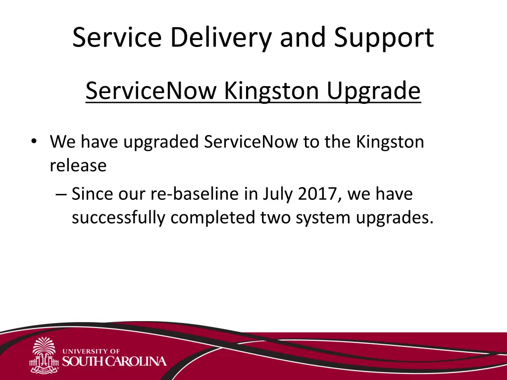 service delivery and support