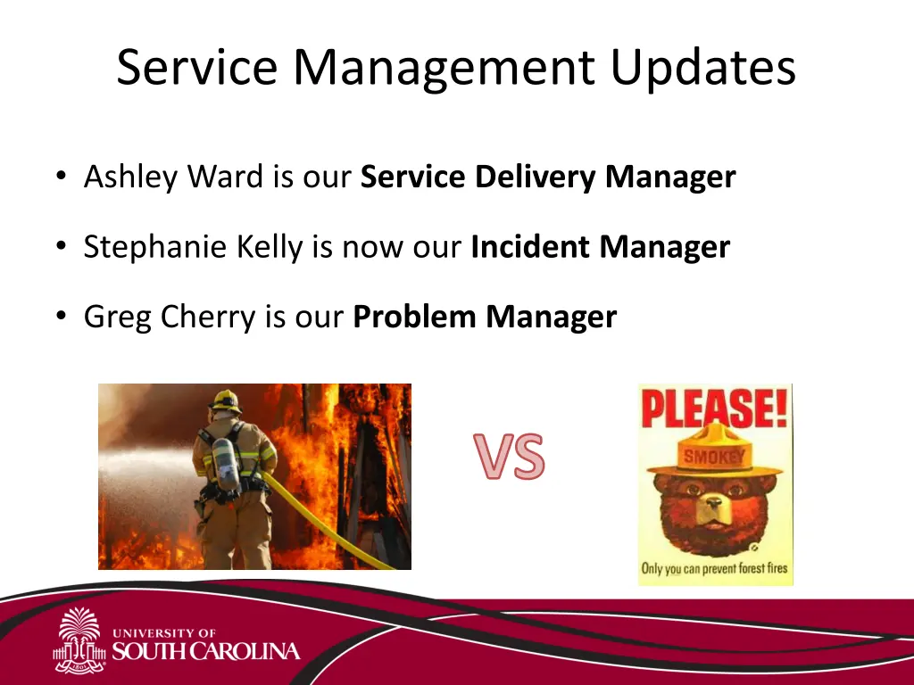service management updates