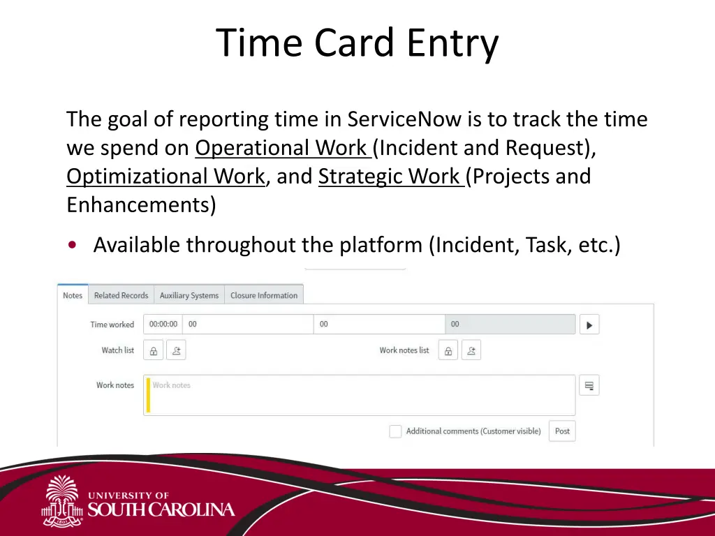 time card entry