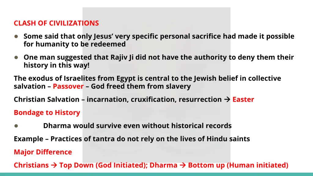 clash of civilizations some said that only jesus