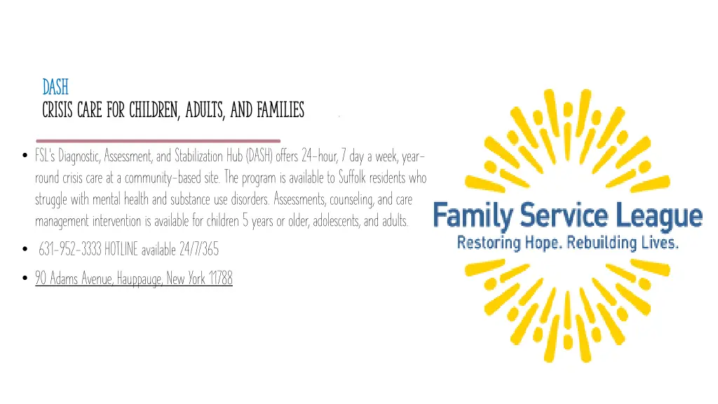 dash crisis care for children adults and families