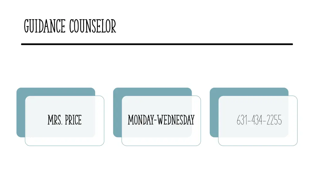 guidance counselor