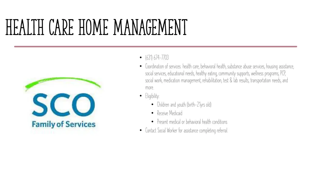 health care home management