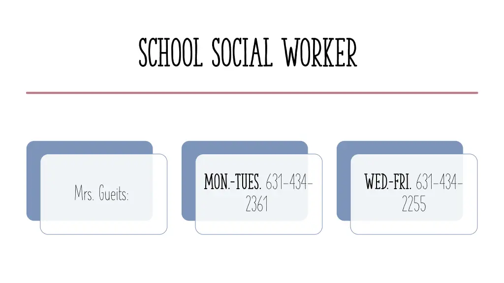 school social worker