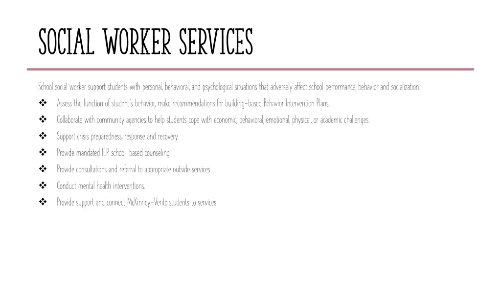 social worker services