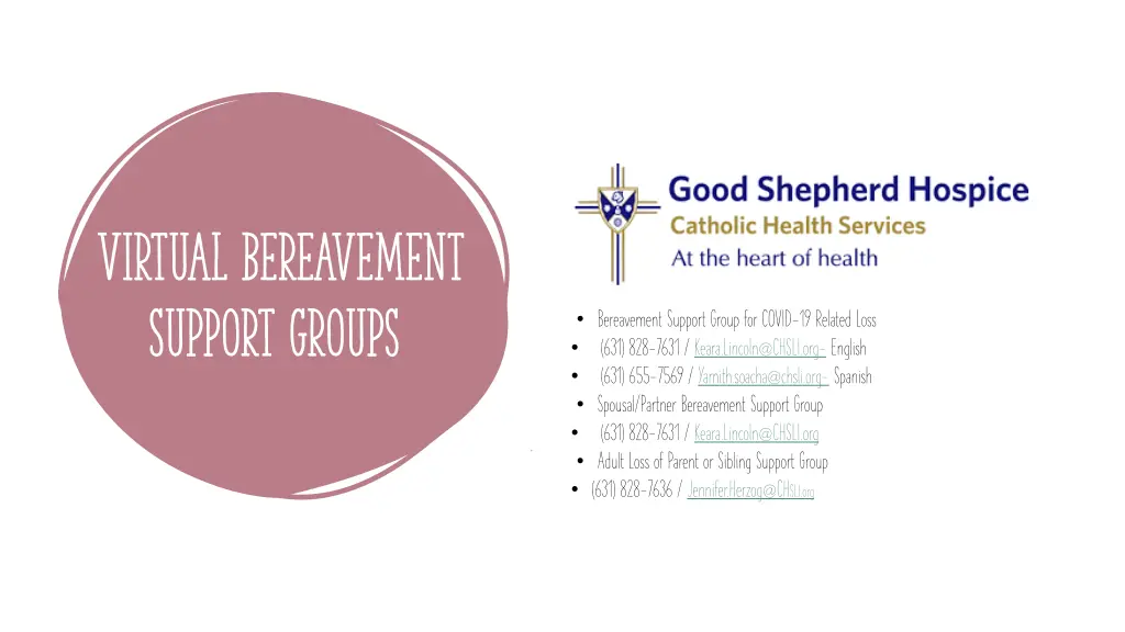 virtual bereavement support groups