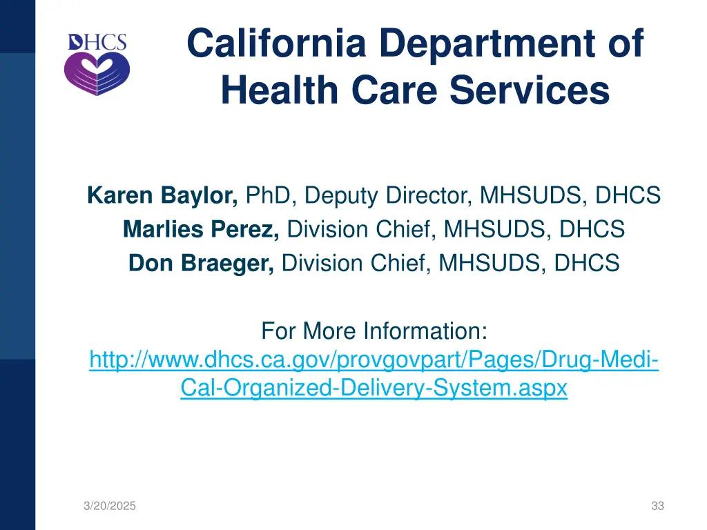 california department of health care services