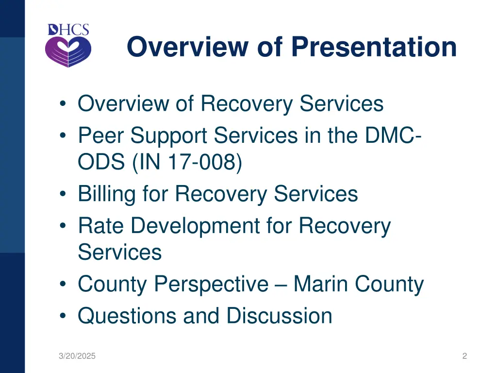 overview of presentation