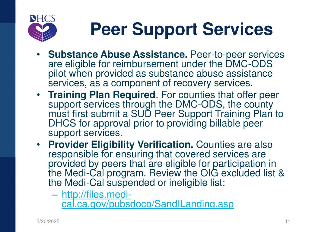 peer support services