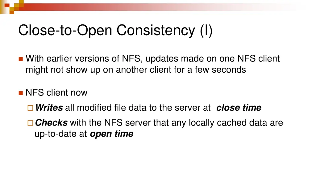 close to open consistency i