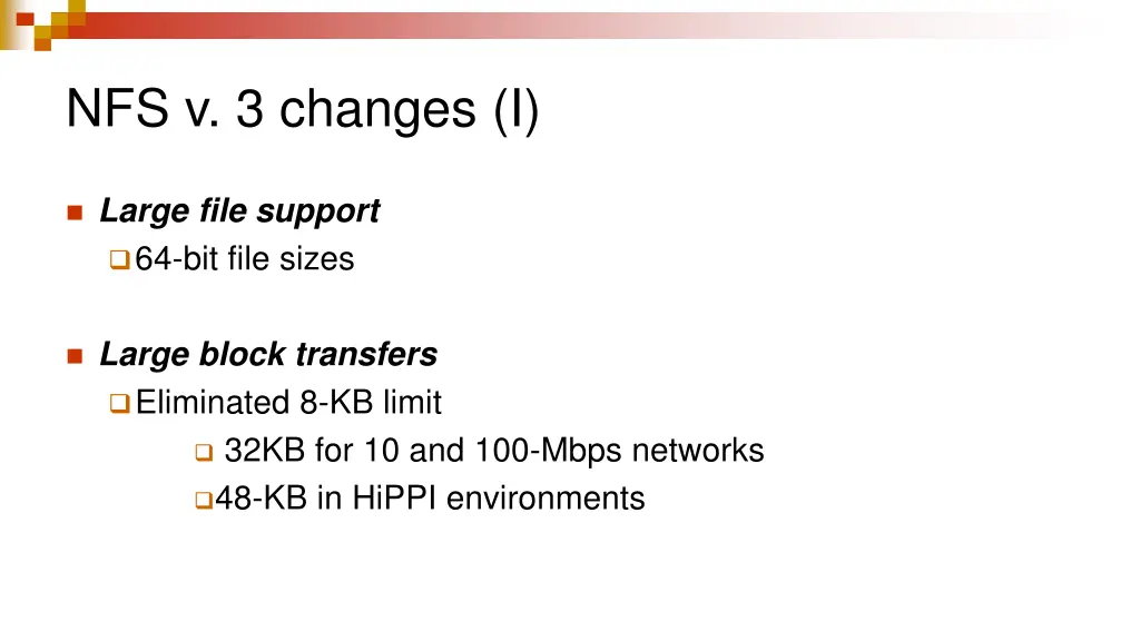nfs v 3 changes i