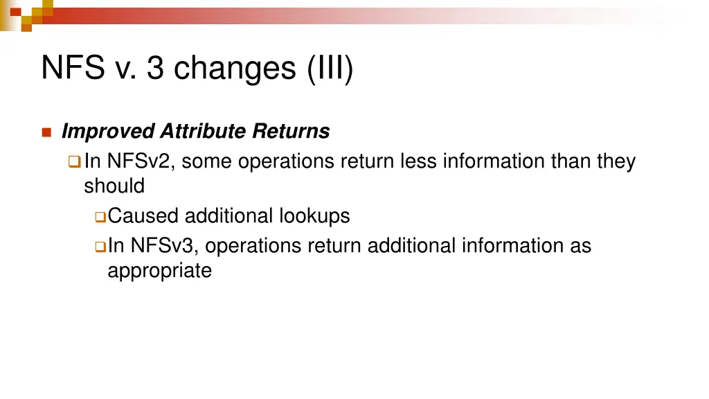 nfs v 3 changes iii