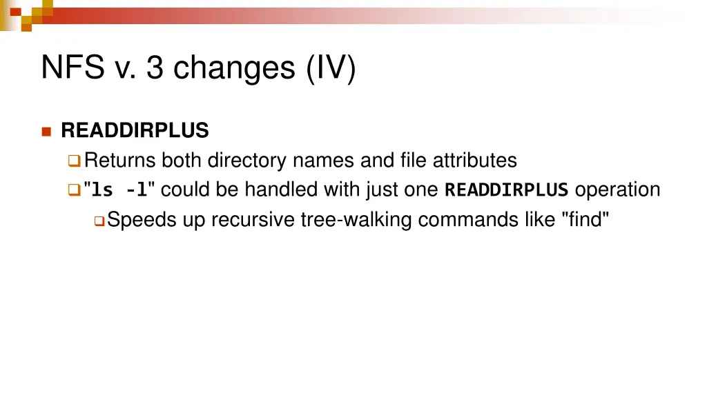 nfs v 3 changes iv