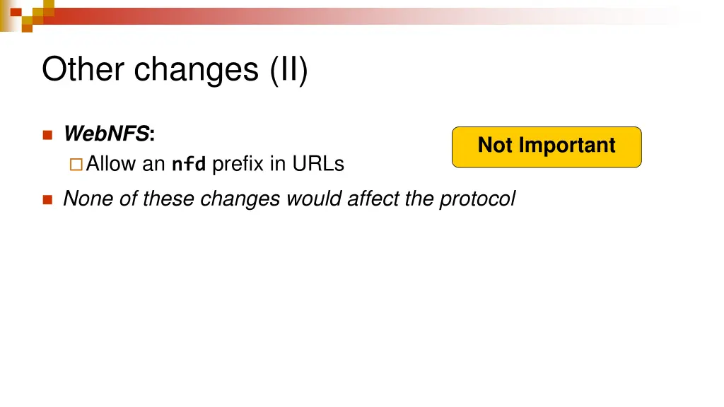 other changes ii