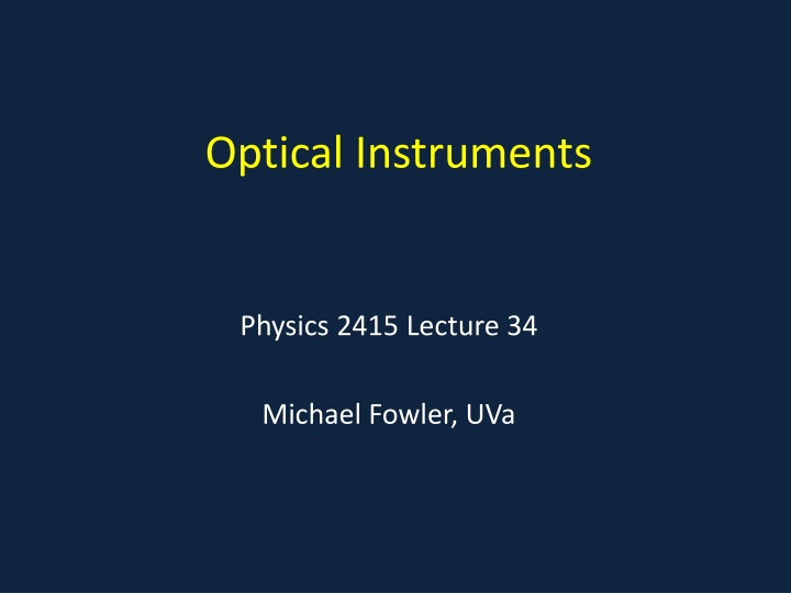 optical instruments