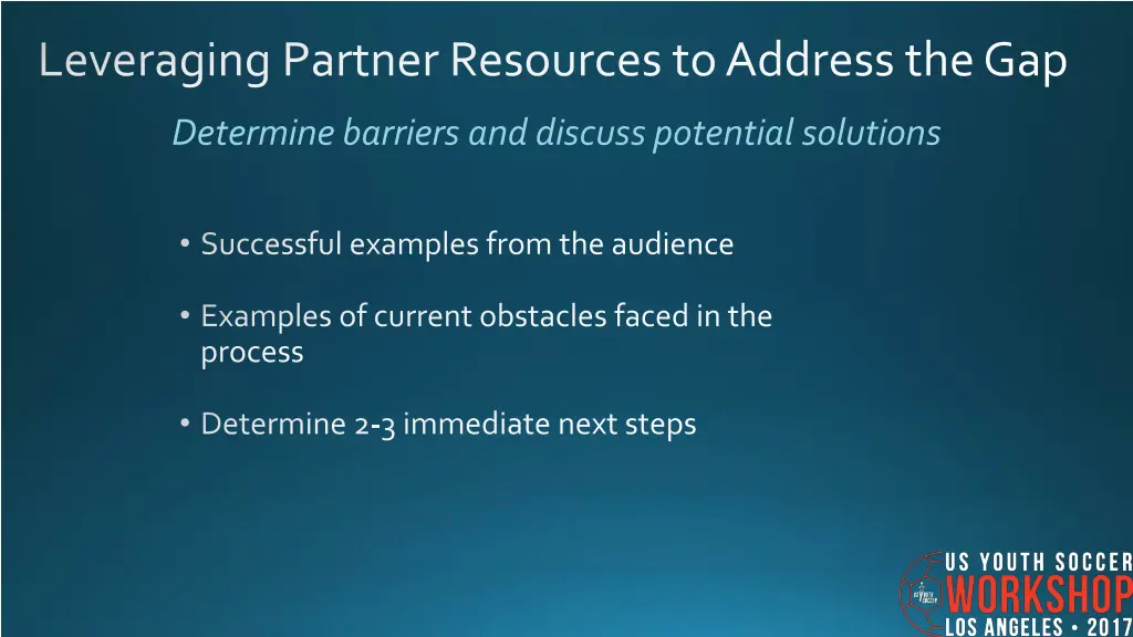leveraging partner resources to address the gap