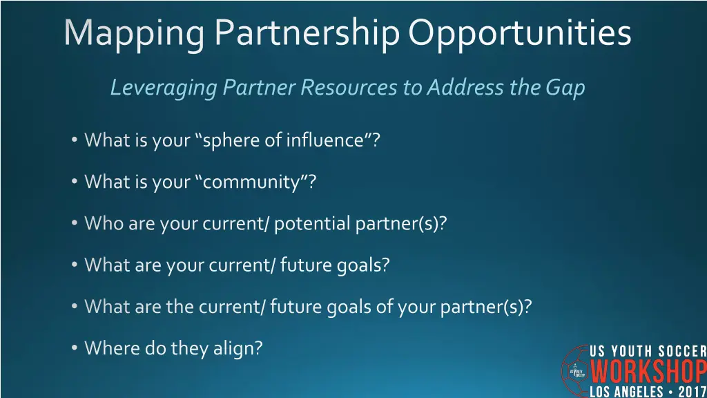 mapping partnership opportunities