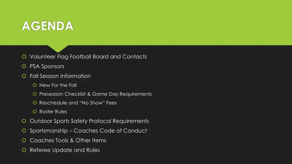 agenda