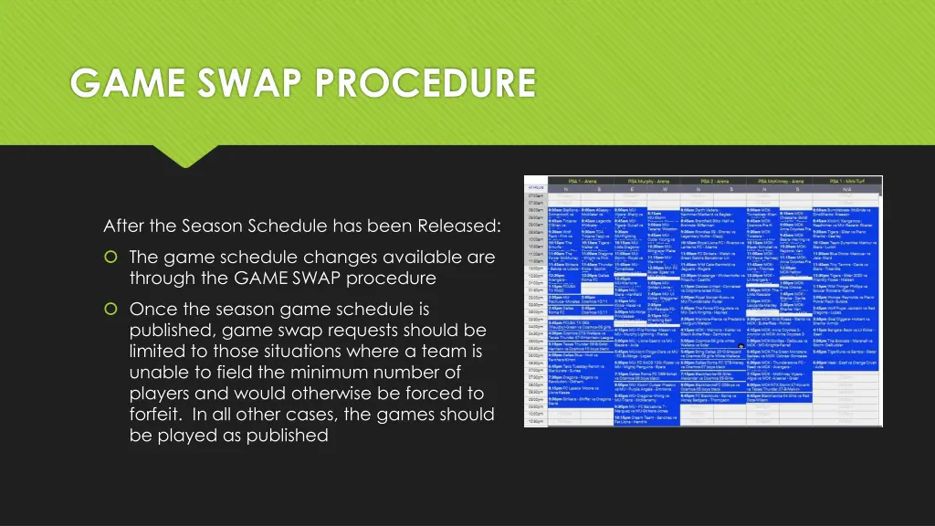 game swap procedure