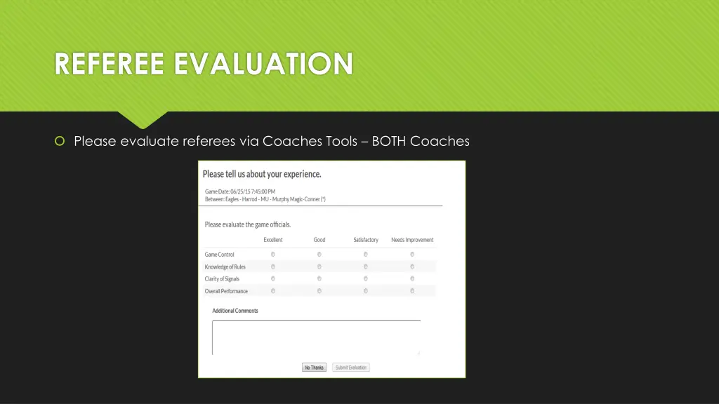 referee evaluation