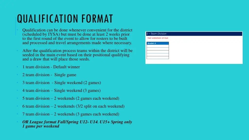 qualification format qualification can be done