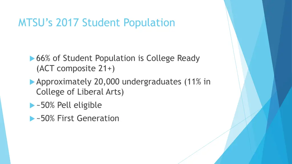 mtsu s 2017 student population