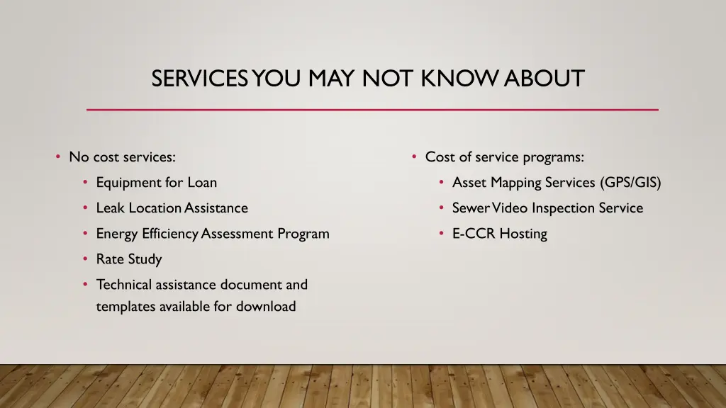 services you may not know about