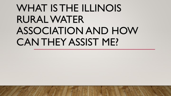 what is the illinois rural water association