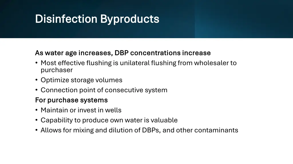 disinfection byproducts disinfection byproducts