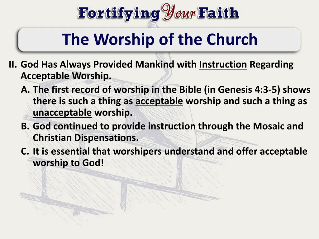 the worship of the church 1