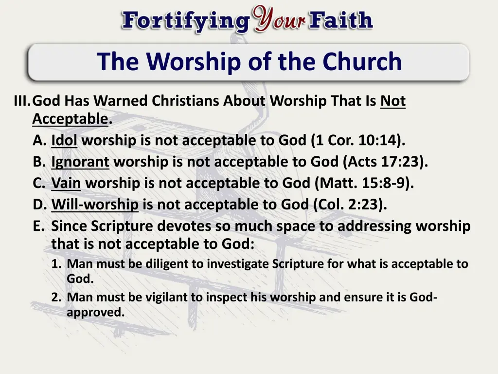 the worship of the church 2